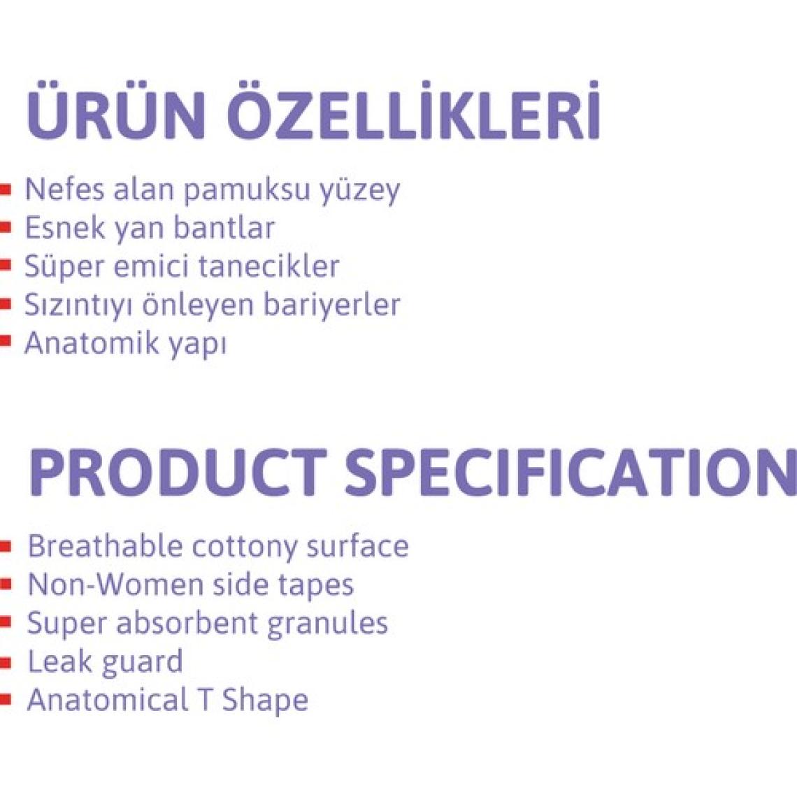 Kanz 3 Numara Midi 64'lü Bebek Bezi