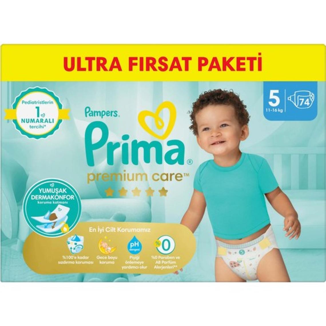 Prima Premium Care 5 Numara Junior 74'lü Bebek Bezi