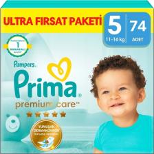 Prima Premium Care 5 Numara Junior 74'lü Bebek Bezi