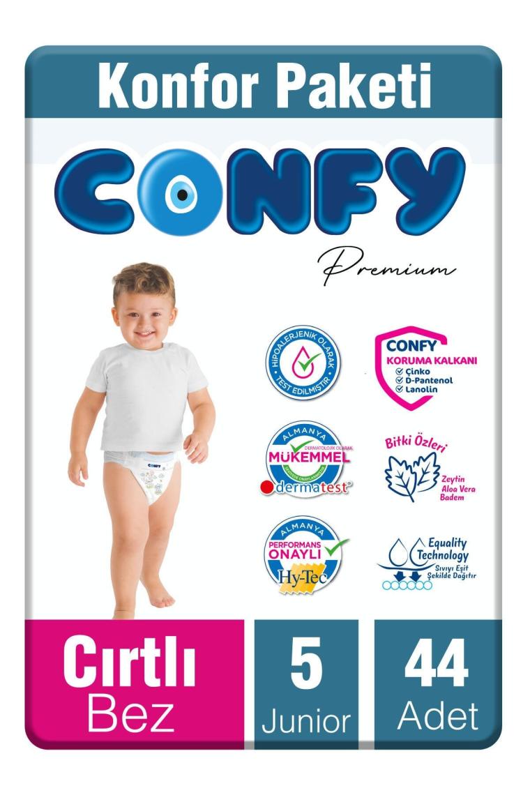 Confy Premium 5 Numara Junior 44'lü Bebek Bezi