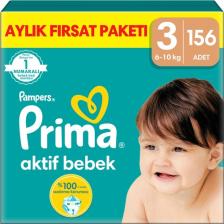 Prima Aktif 3 Numara Midi 156'lı Bebek Bezi