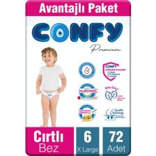 Confy Premium 6 Beden Extra Large 72'li Bebek Bezi