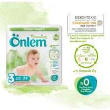 Önlem Botanika 3 Beden Midi 82'li Bebek Bezi