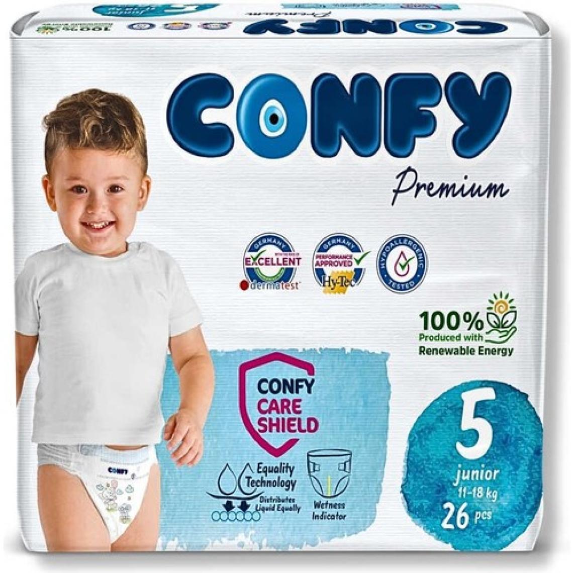 Confy Premium 5 Numara Bebek Bezi Junior 11 - 18 KG 26 Adet