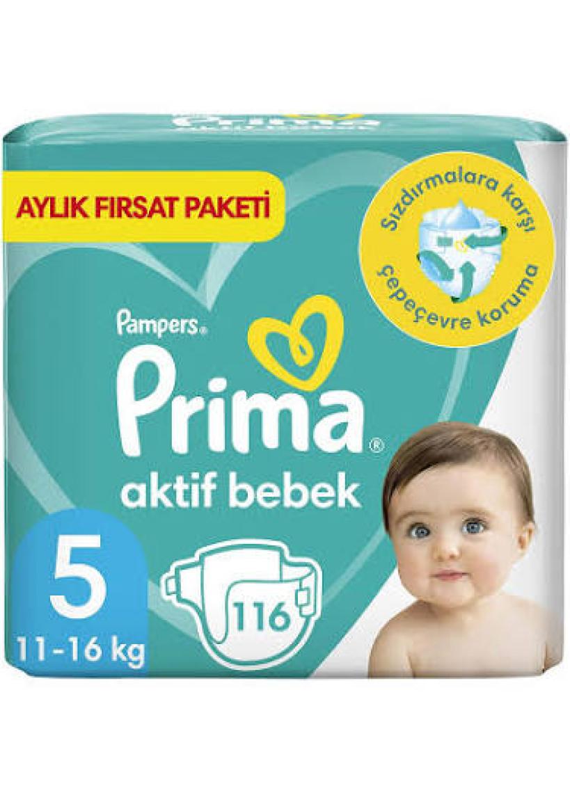 Prima Aktif Bebek, Bebek Bezi 5 Numara, 116 adet