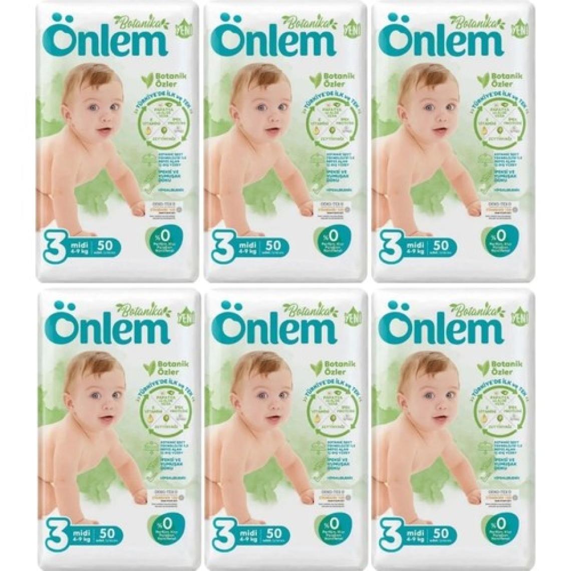 Önlem Botanika 3 Beden Bebek Bezi Ikili Jumbo Midi 50 Li x 6 Adet