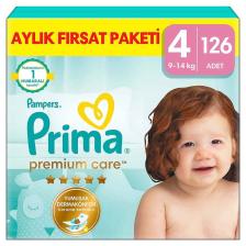 Prima Bebek Bezi Premium Care 4 Numara 126 Adet Aylık Fırsat Paketi