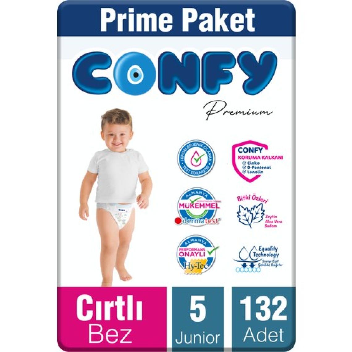 Confy Premium 5 Beden Junior 132'li Bebek Bezi