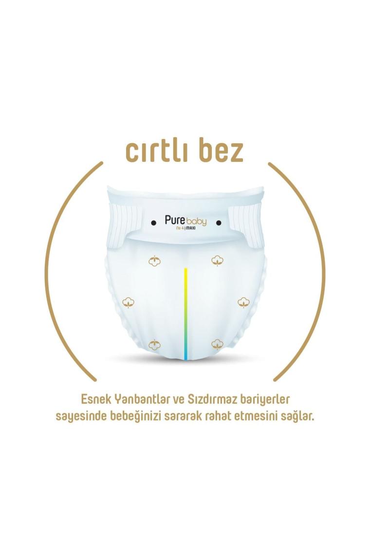 Organik Pamuklu Cırtlı Bez Ekonomik Paket 4 Numara Maxi 100 Adet