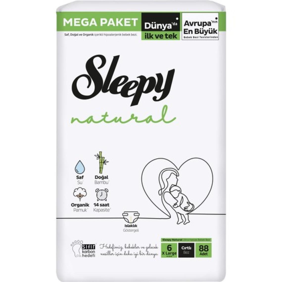 Sleepy Natural 6 Numara XLarge 88'li Bebek Bezi