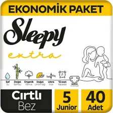 Sleepy Extra Günlük Aktivite 5 Numara Junior 40'lı Bebek Bezi