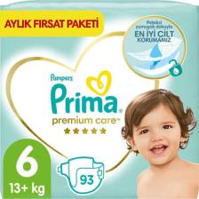 Prima Bebek Bezi Premium Care 6 Numara 93 Adet Aylık Fırsat Paketi