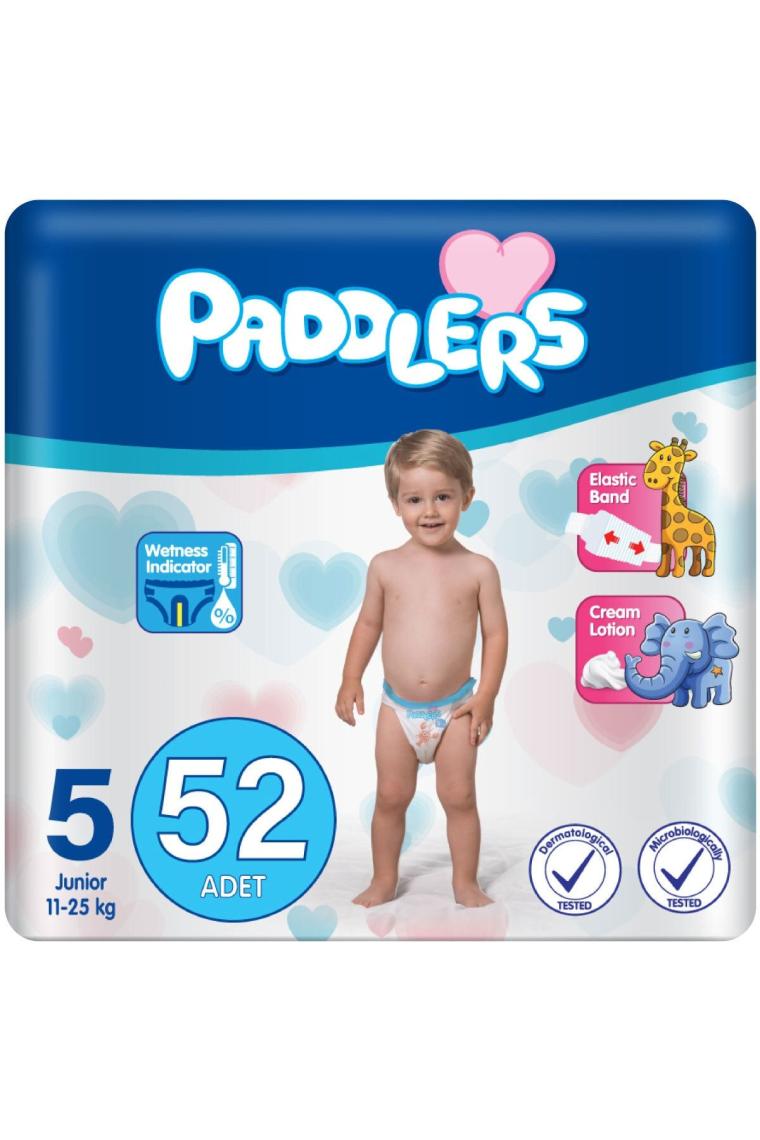 Paddlers 5 Beden Junior 52'li Jumbo Paket Bebek Bezi