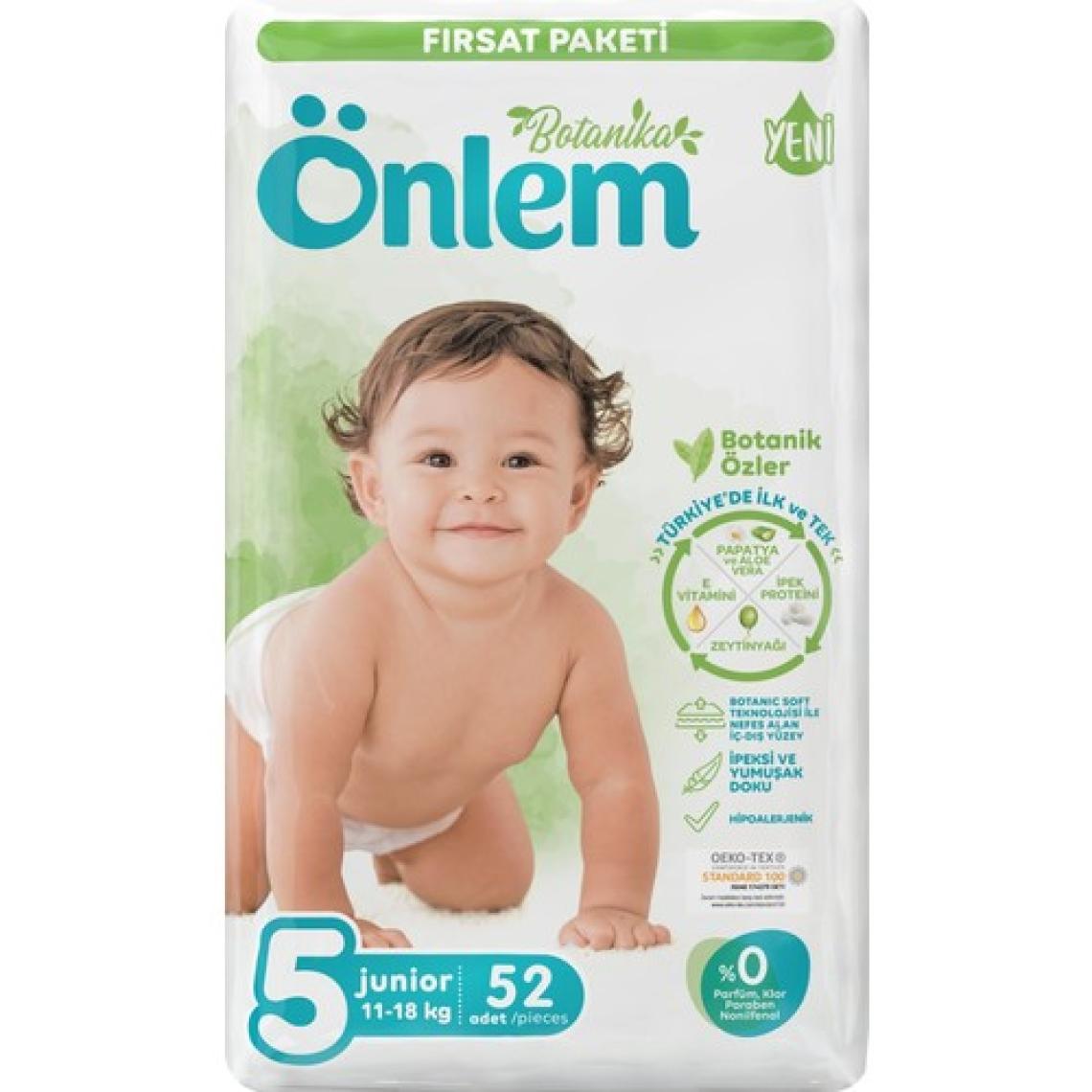 Önlem Botanika 5 Beden Junior 52'li Bebek Bezi