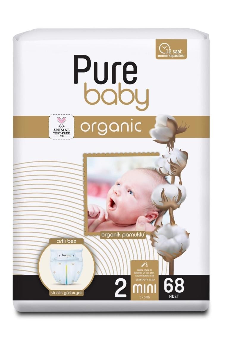 Pure Baby 2 Numara Mini 68'li Bebek Bezi