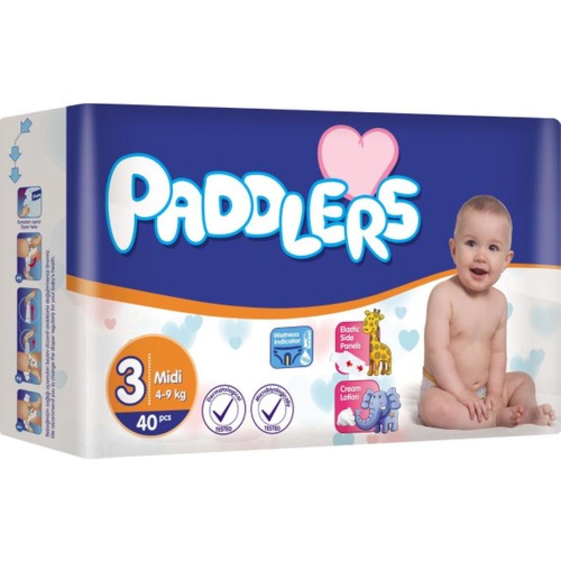 Paddlers 3 Numara Midi 40'lı Eko Paket Bebek Bezi