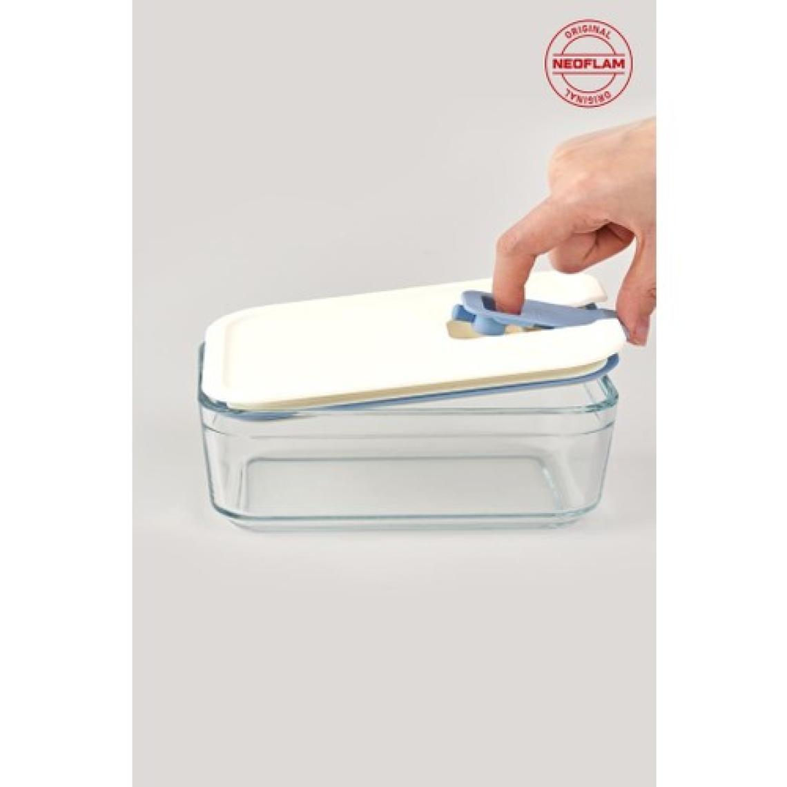 Neoflam Perfect Seal Dikdörtgen Cam Saklama Kabı Bej 1600ML