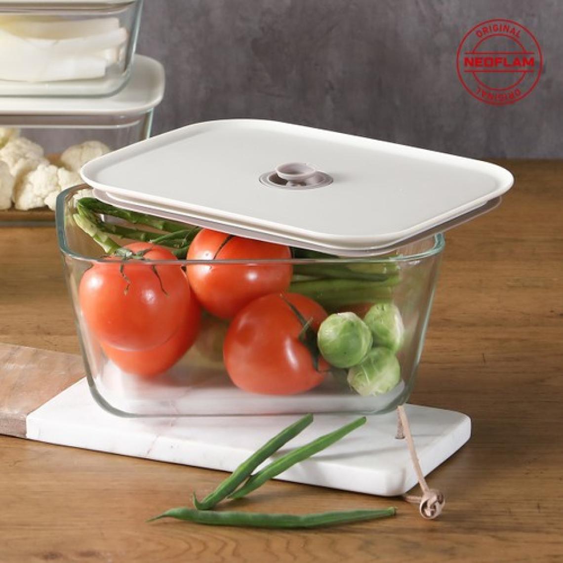Neoflam Fika Clik Dikdörtgen Saklama Kabı Bej 4 Parça Set