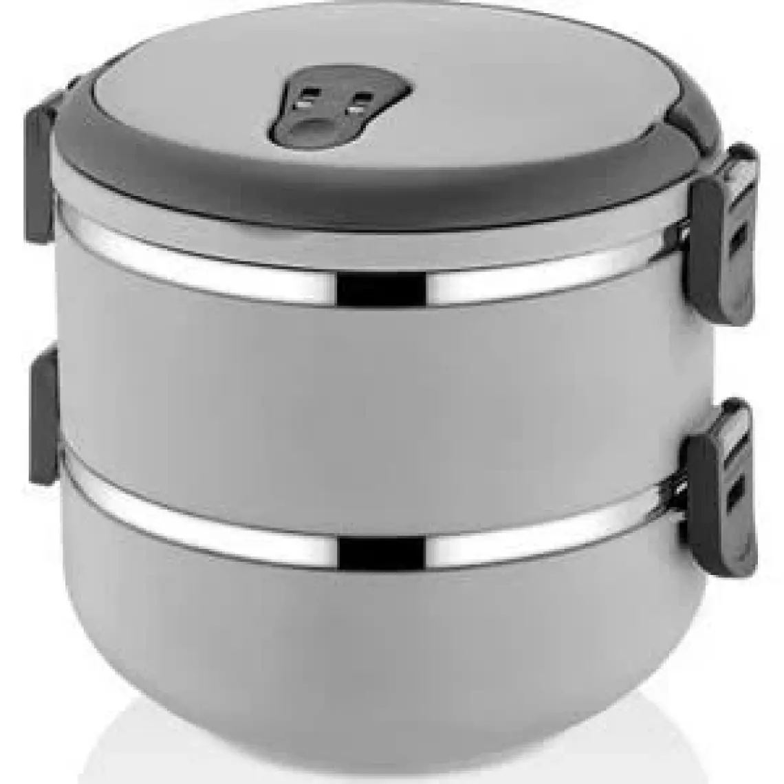 Freshbox Yeni Renk Gri 2 Katlı  Yemek Termosu Sefer Tası 1,5 lt