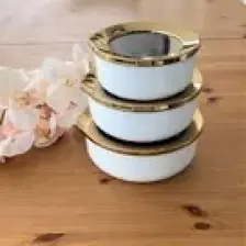 Ezem Emaye 3lü Castrolli Beyaz Saklama Seti