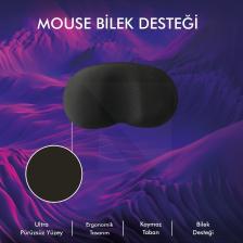 Ergonomik Fare Bilek Desteği, Memory Foam Yumuşak Bilek Destekli Masa Pedi, Bilek Ağrı Giderici Ped