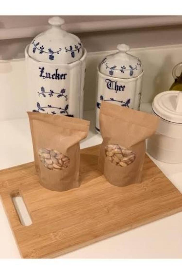 Palpak Kağıt Görünümlü Kilitli Saklama Poşeti Midi Boy 11 x 17 cm / 10 Adet 200 ml