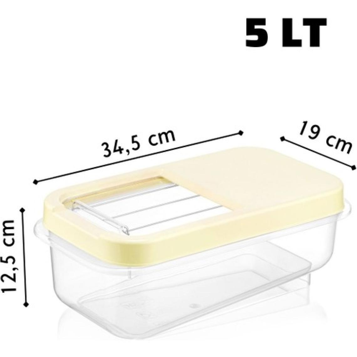 Nandy Home Multibox 5 Lt PP Plastik Saklama Kabı – Sürgülü Kapaklı, Darbeye Dayanıklı, 34,5x19x12,5 cm Boyutlarında