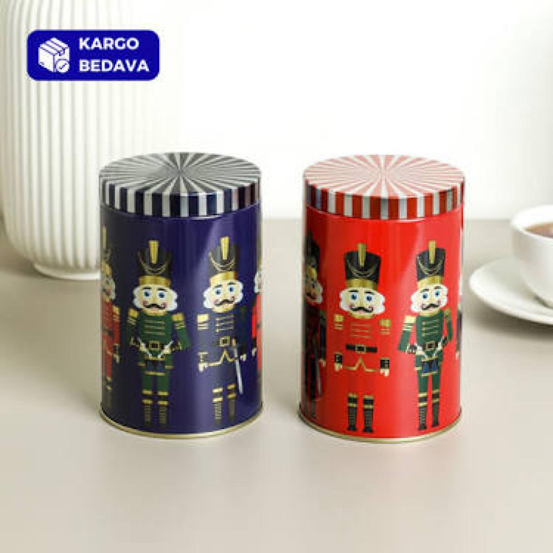 Sarkap Nutcracker Seri - 2'li Metal Yuvarlak Saklama Kabı
