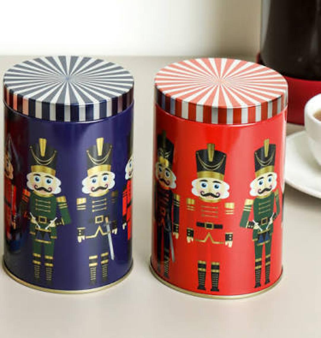 Sarkap Nutcracker Seri - 2'li Metal Yuvarlak Saklama Kabı