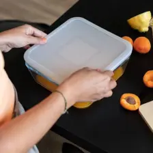 Pyrex 218P001/7046  Kare Kapaklı Saklama Kabı 0,85 lt