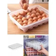 Mcreative 30'lu Kapaklı Yumurta Saklama Kabı, Akrilik Plastik 30'lu Yumurta Saklama Kabı, 30'lu Yumurtalık