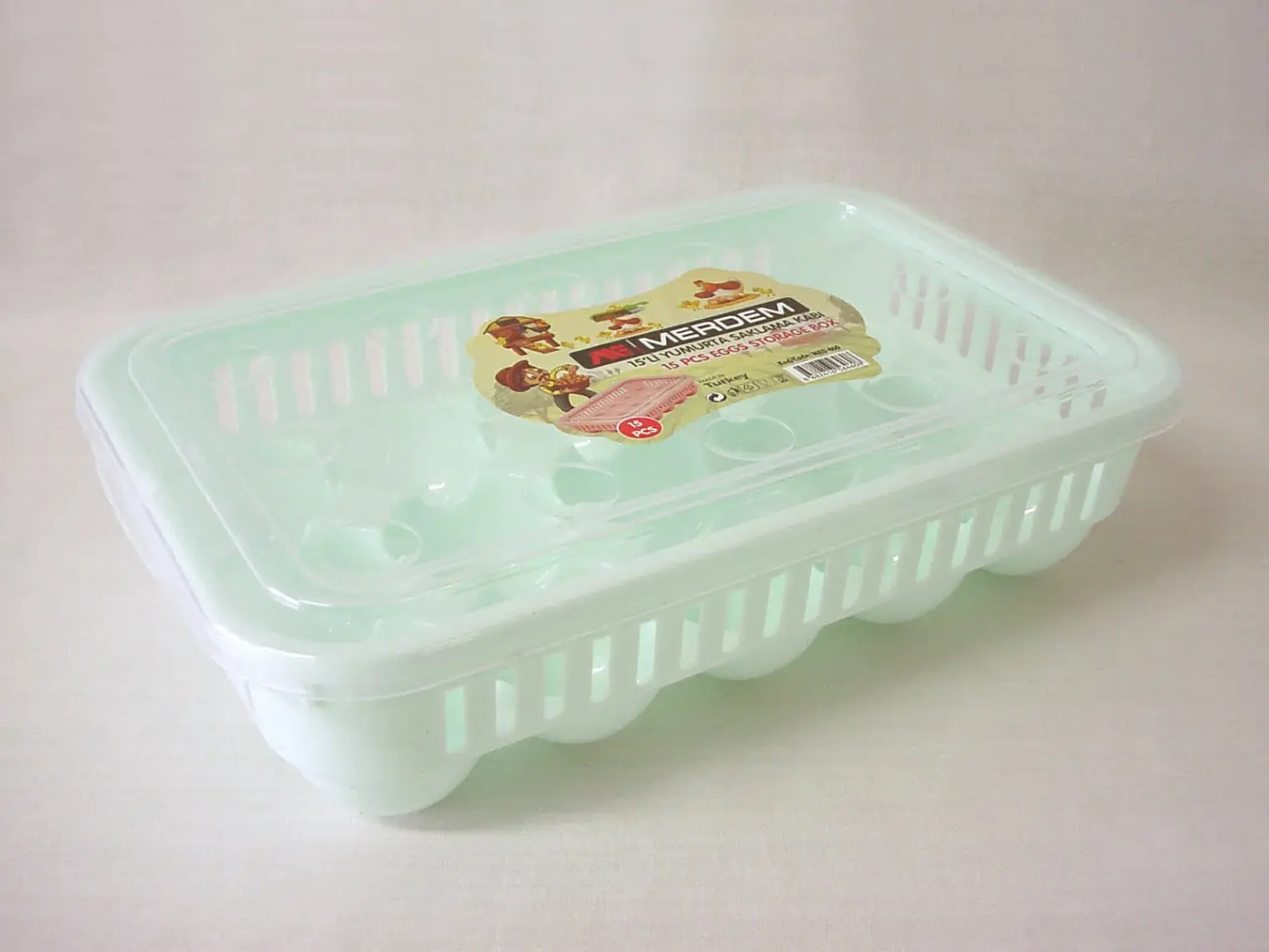 Merdem Plastik Yumurta Saklama Kabı 15'li