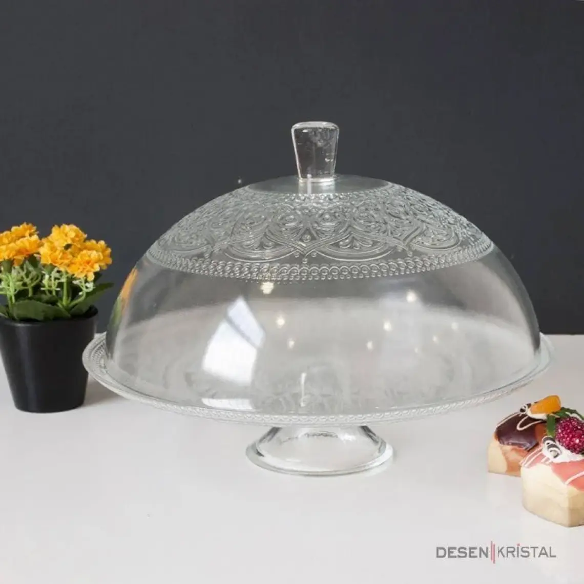Sigma Glass Alinea Ayakli Kek Fanusu Koleksiyon Sade
