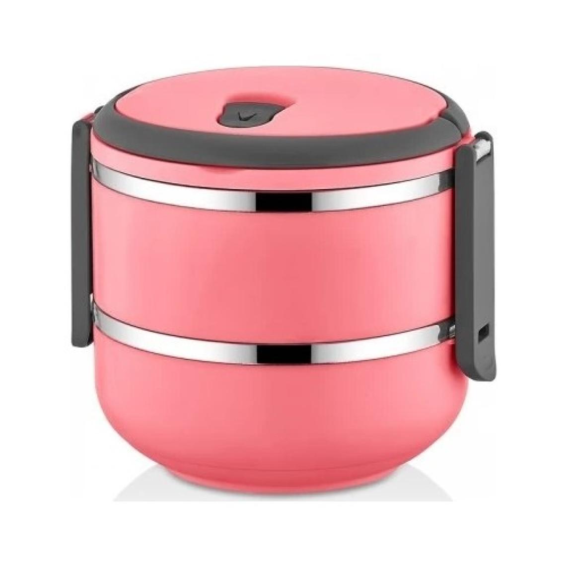 Penguen PNG-6001 Paslanmaz Yemek Termosu 2 Katlı Pembe - Sefer Tası