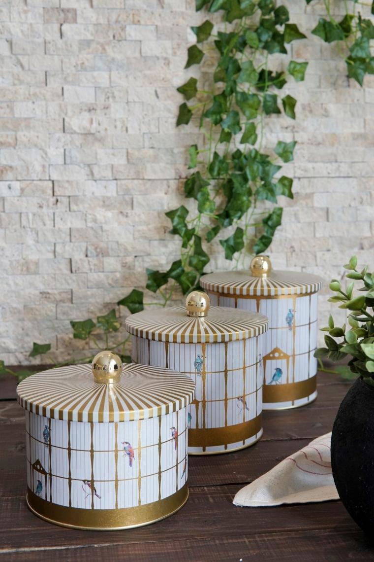 Erb30t7 Yuvarlak Kutu Ø140, Topuz Kulp, 3 Lü Set, Bird Cage