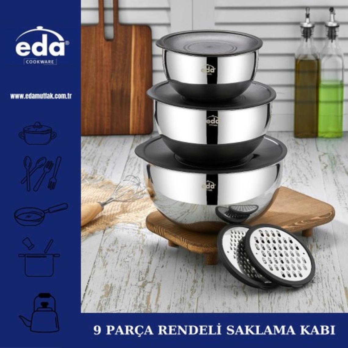 Eda 9 Parça Rendeli Karıştırma Saklama Kabı