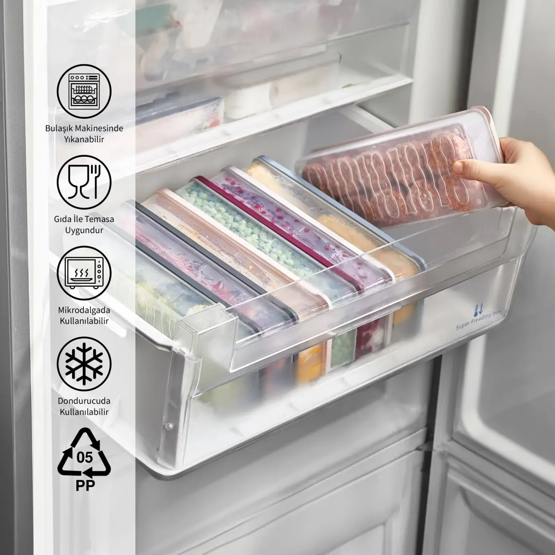 Selka Home Nora 2'li Büyük Boy 2.5 Lt Saklama Kabı