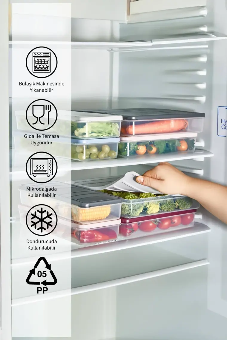 Selka Home Nora 2'li Büyük Boy 2.5 Lt Saklama Kabı