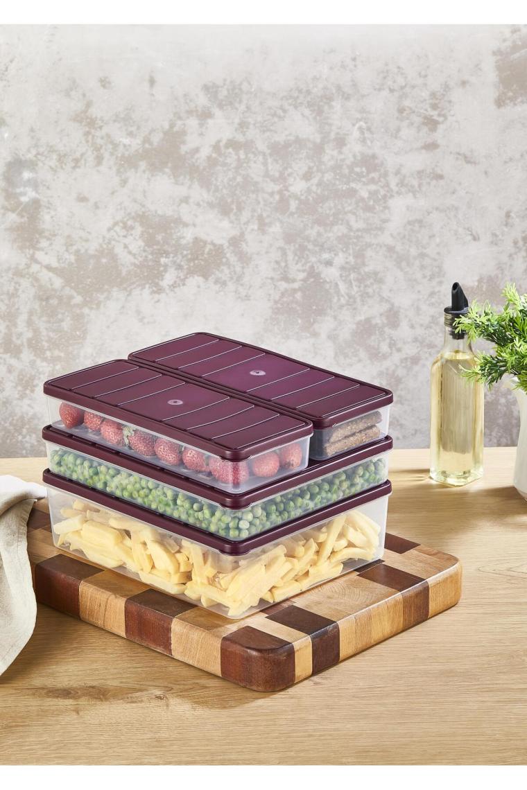 Selka Home Selka Nora 4'lü Set ( 1 Adet 4 Lt. 1 Adet 2,25 Lt. 2 Adet 1 Lt. )