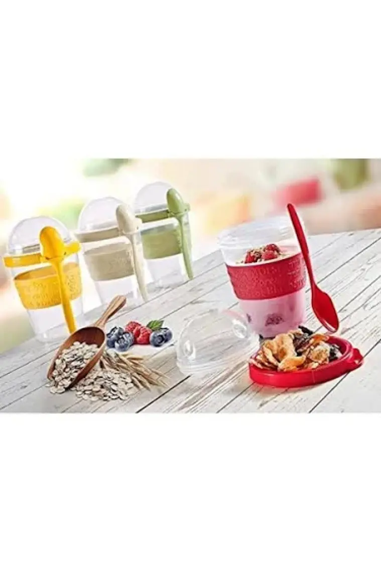 Titiz Take'n Go Kapaklı Kaşıklı Hazırla ve Çık Meyveli Yoğurt Kabı 600 ml