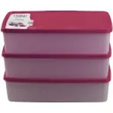 Hobby Life Alaska Nofrost Saklama Kabı 2 Litre 3'lü Fuşya