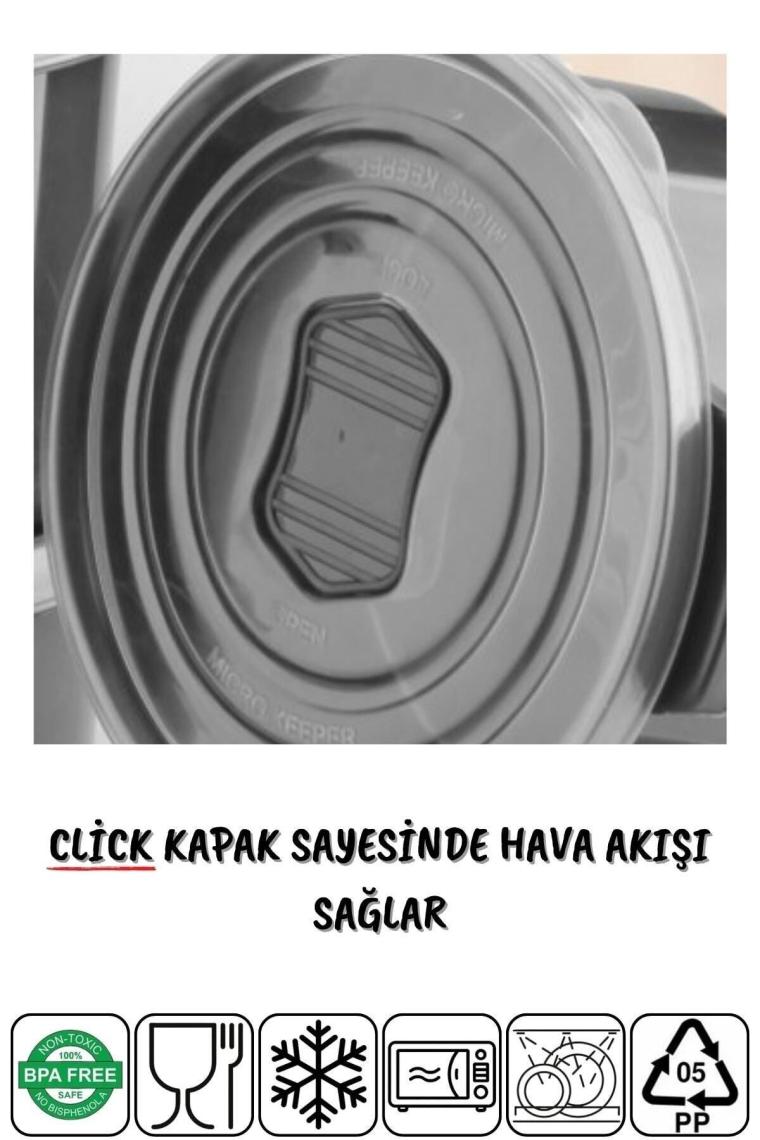 Nandy Home Mikrodalga ve Difrizde Kullanılabilen Saklama Kabı Seti Yuvarlak 6'lı Mürdüm
