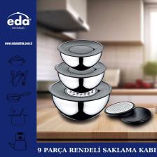 9 PARÇA RENDELİ  SAKLAMA ÇIRPMA KABI