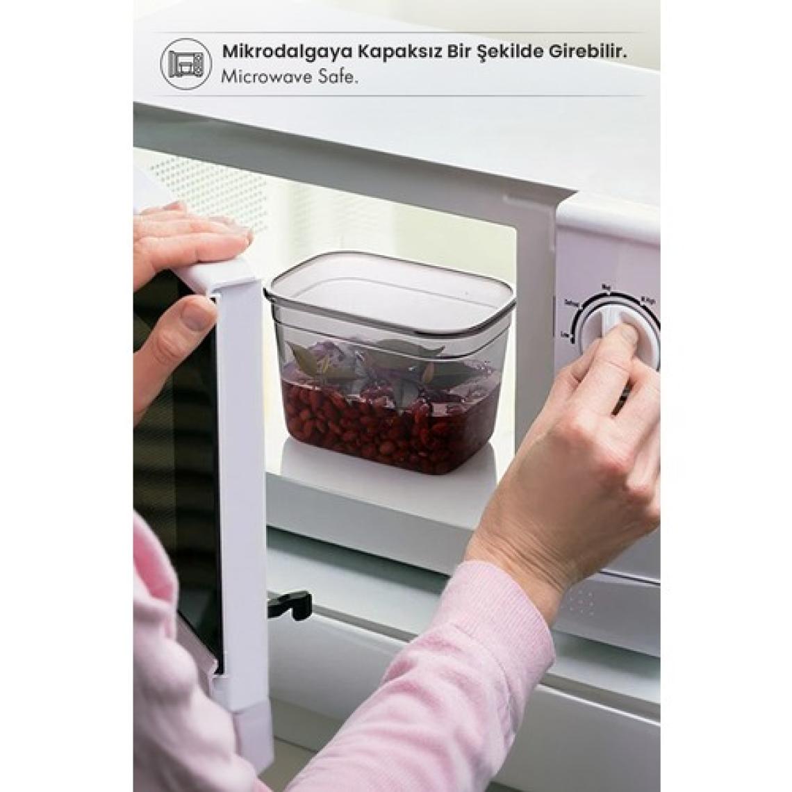 Kitchen Life 12'li Jumbo Boy Etiketli Square Kare Erzak Saklama Kabı Seti 1750 ml - Sert Kapak Büyük Kavanoz