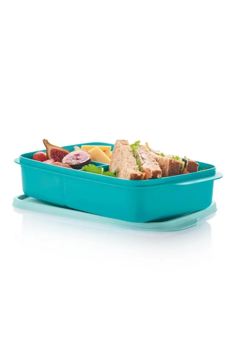 Tupperware Bölmeli Beslenme Kutusu 1L Su Mavisi