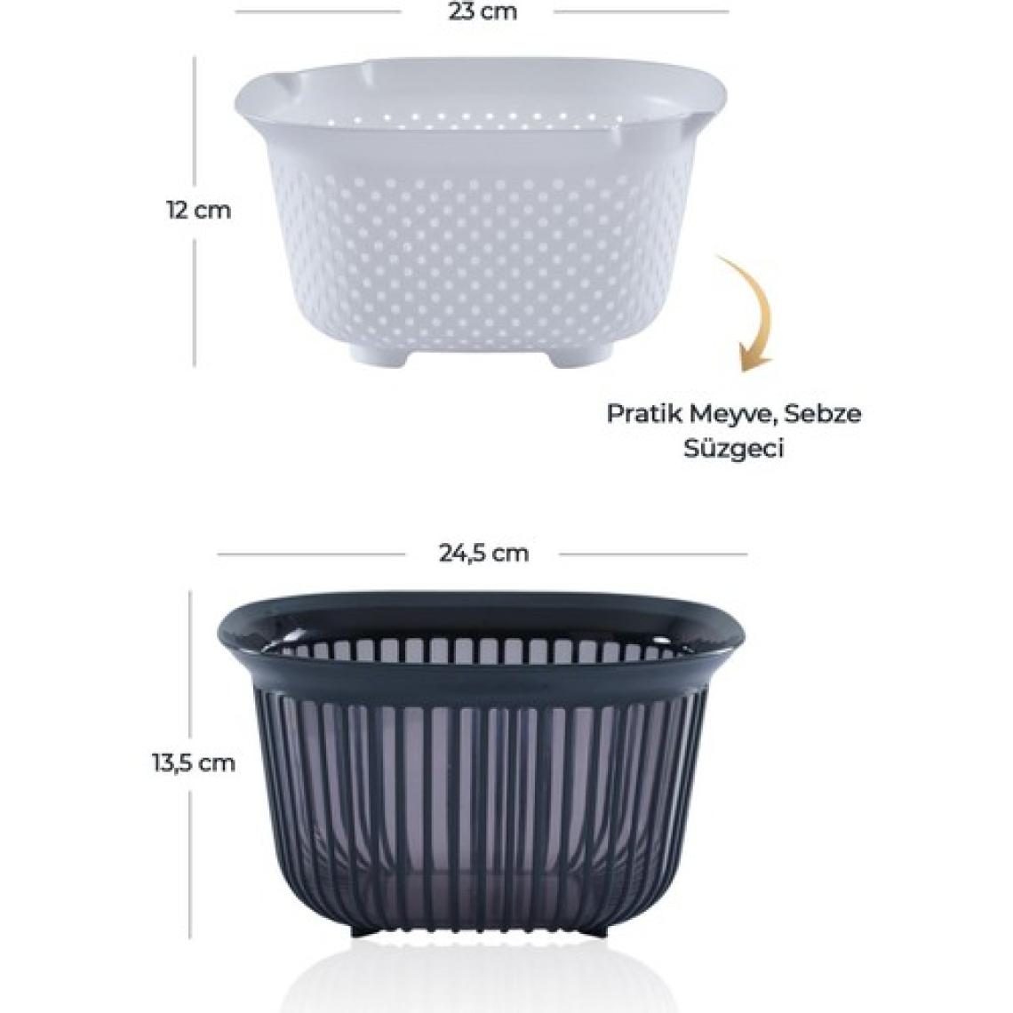 Acar Beater 6 Parça Süzgeçli Karıştırma ve Saklama Kabı