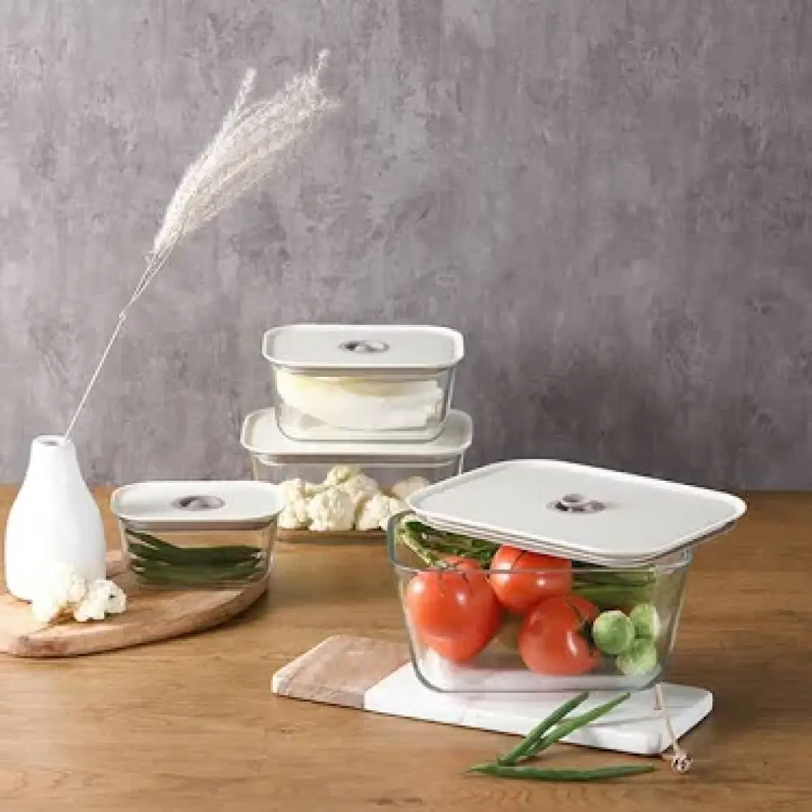 Neoflam Fika Clik Dikdörtgen Saklama Kabı Bej 1380 ml