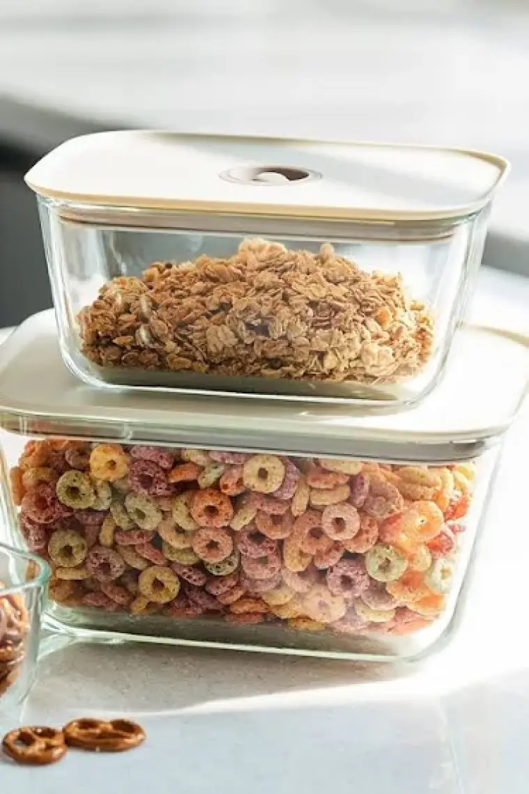 Neoflam Fika Clik Dikdörtgen Saklama Kabı Bej 1380 ml