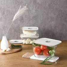 Neoflam Fika Clik Dikdörtgen Saklama Kabı Bej 1380 ml