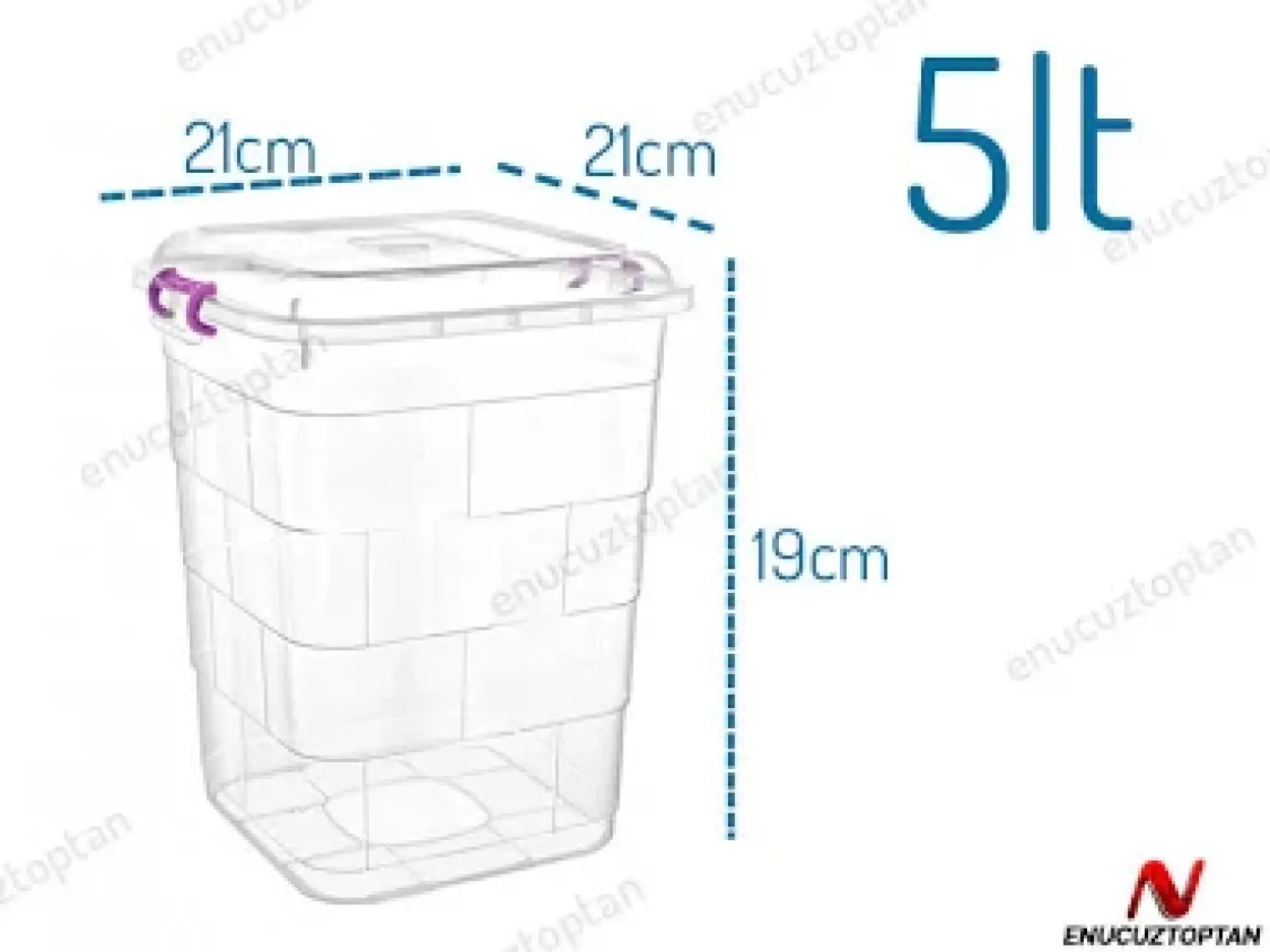 Follow Me Tetris Kare Saklama Kabı 5 Lt